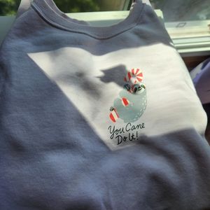 baby pink sloth old navy crewneck 🦥